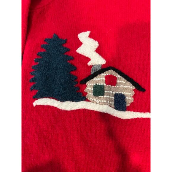 David Brooks red 100 percent wool sweater - Picture 4 of 13